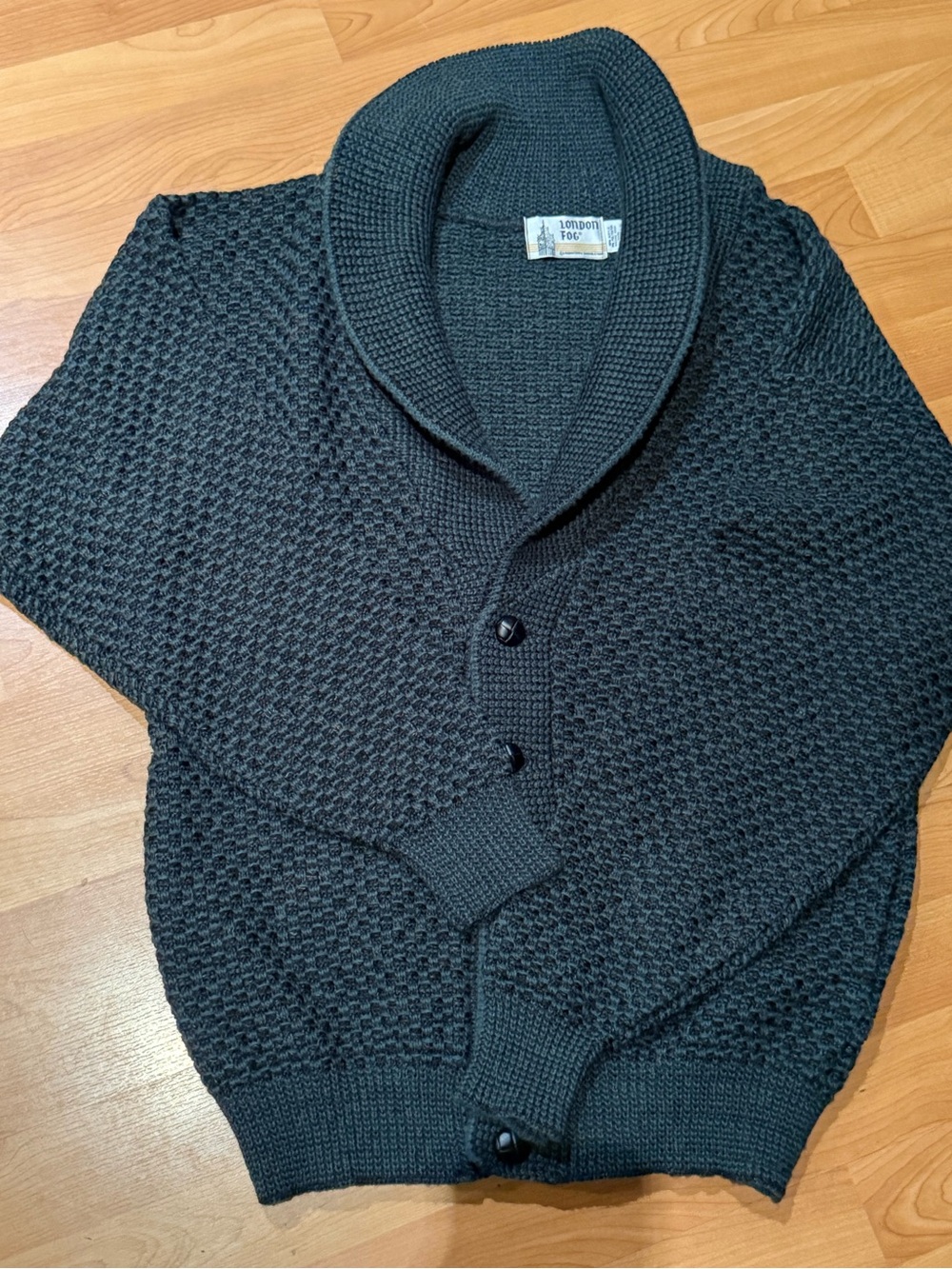 London Fog Men's Shawl Collar Cardigan